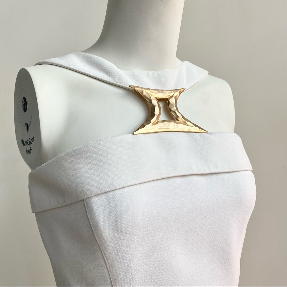 THIERRY MUGLER Iconic Vintage White Bandeau Sheath Dress - Picture 3 of 12